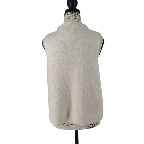 Jules & Leopold Tops - Jules & Leopold mohair sleeveless knit ladies sweater creme Size XL chic office
